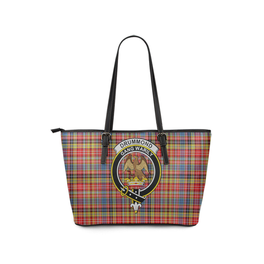 drummond-of-strathallan-modern-tartan-leather-tote-bag-with-family-crest