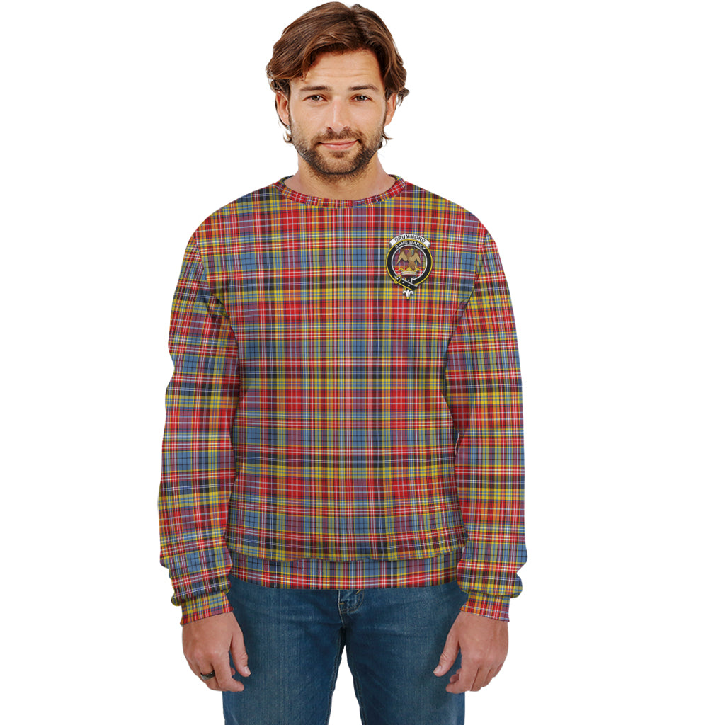 Drummond of Strathallan Modern Tartan Sweatshirt with Family Crest Unisex - Tartan Vibes Clothing