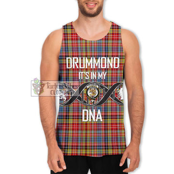 Drummond of Strathallan Modern Tartan Men's Tank Top with Family Crest DNA In Me Style