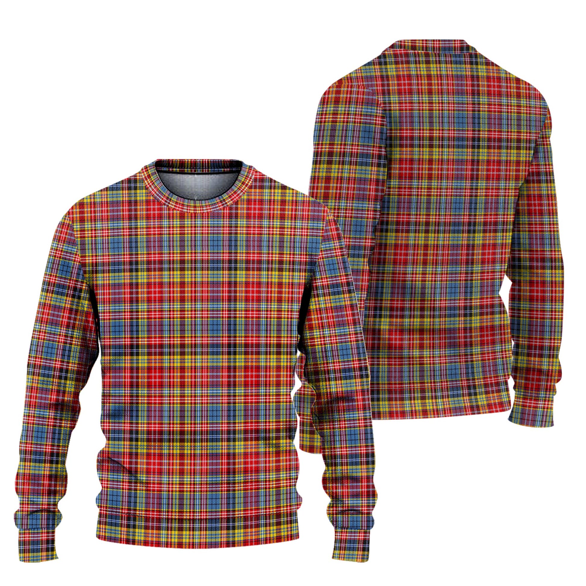 Drummond of Strathallan Modern Tartan Knitted Sweater Unisex - Tartanvibesclothing