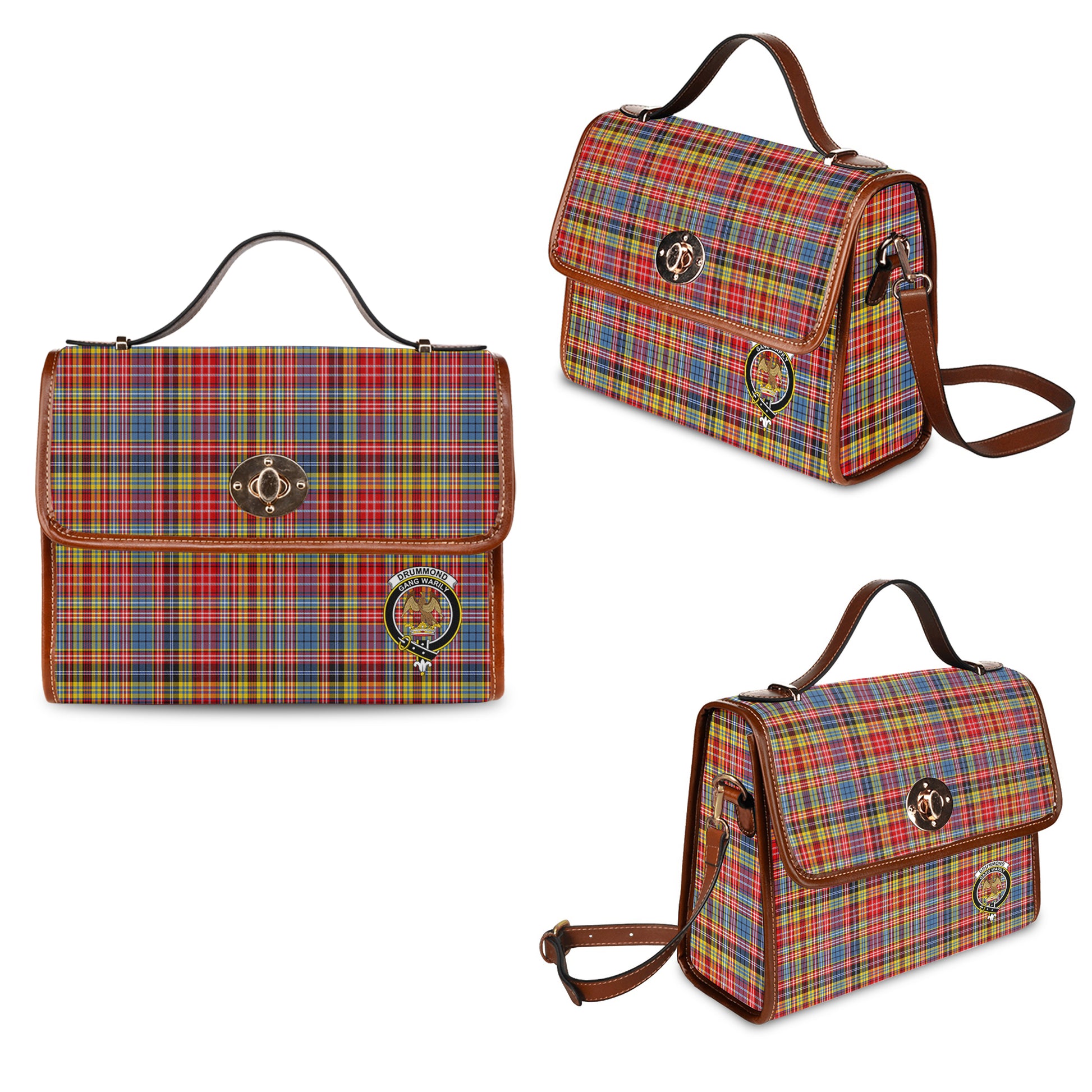 drummond-of-strathallan-modern-tartan-leather-strap-waterproof-canvas-bag-with-family-crest