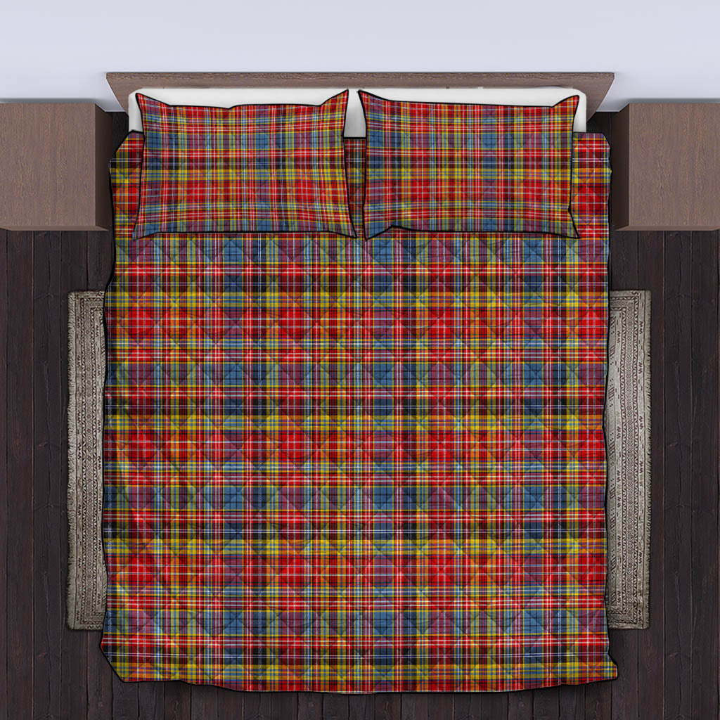 Drummond of Strathallan Modern Tartan Quilt Bed Set King - Tartan Vibes Clothing