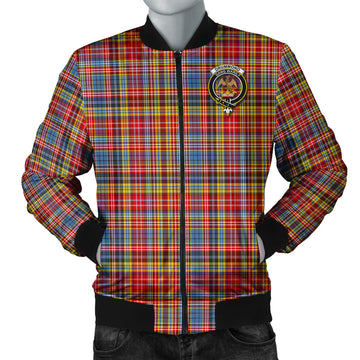 Drummond of Strathallan Modern Tartan Bomber Jacket with Family Crest