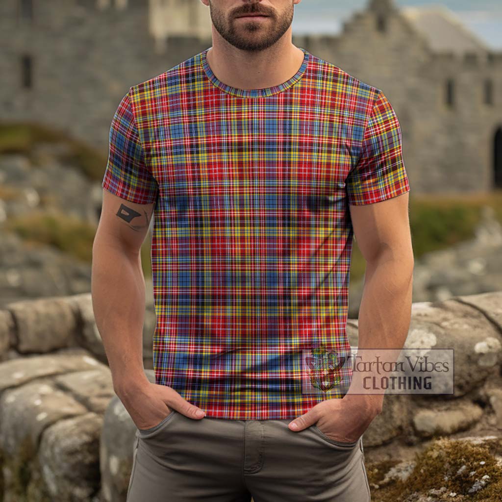 Drummond of Strathallan Modern Tartan Cotton T-Shirt Men's Shirt - Tartanvibesclothing Shop