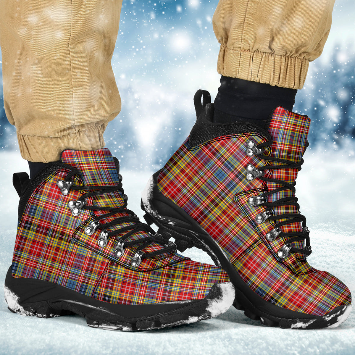 Drummond of Strathallan Modern Tartan Alpine Boots - Tartanvibesclothing