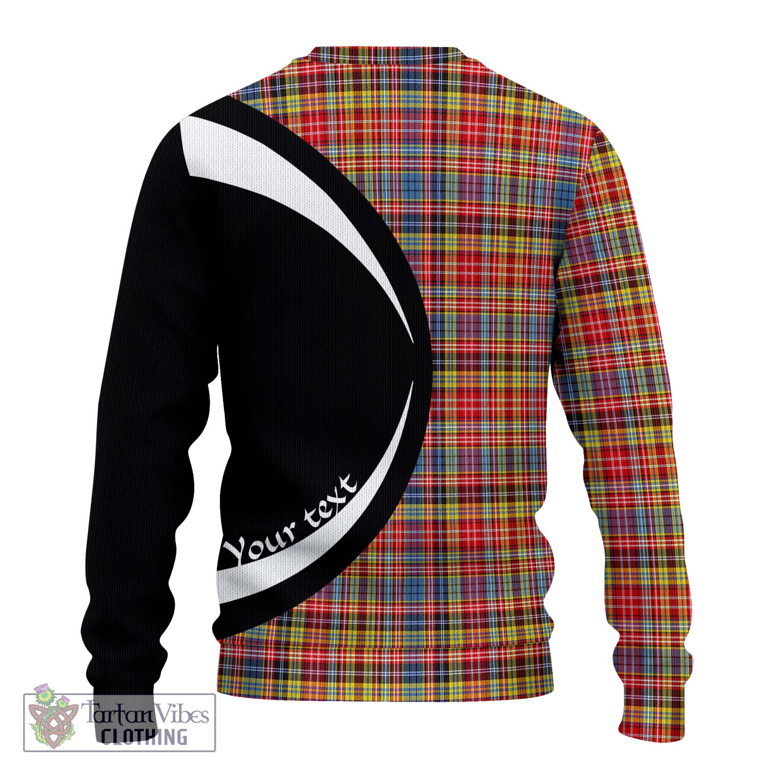 Drummond of Strathallan Modern Tartan Ugly Sweater with Family Crest Circle Style - Tartan Vibes Clothing