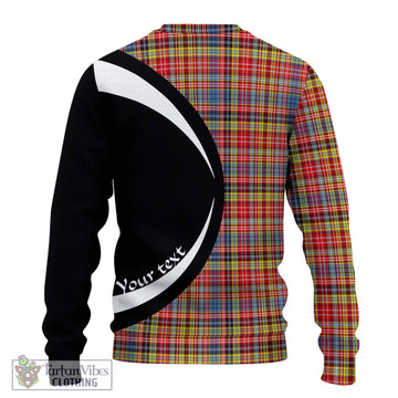 Drummond of Strathallan Modern Tartan Ugly Sweater with Family Crest Circle Style