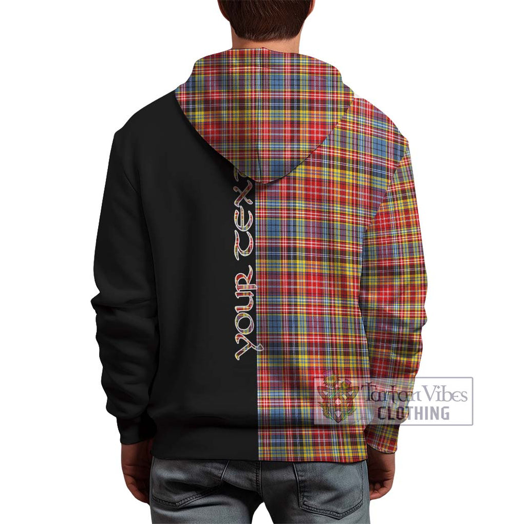 Drummond of Strathallan Modern Tartan Hoodie with Family Crest and Half Of Me Style - Tartanvibesclothing Shop