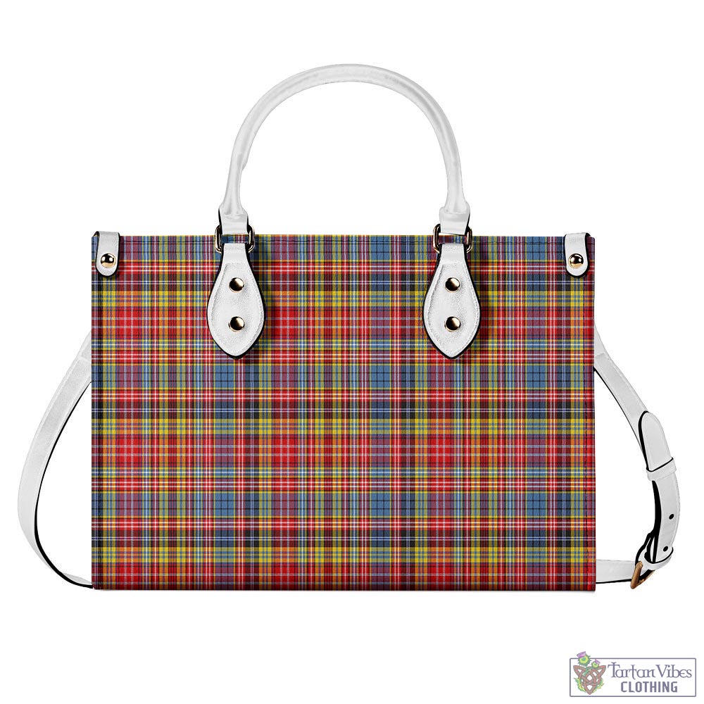 Tartan Vibes Clothing Drummond of Strathallan Modern Tartan Luxury Leather Handbags