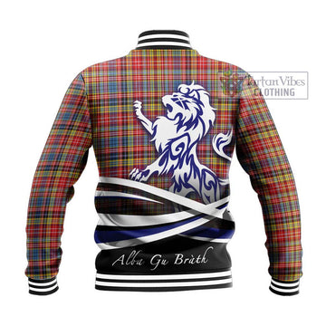 Drummond of Strathallan Modern Tartan Baseball Jacket with Alba Gu Brath Regal Lion Emblem