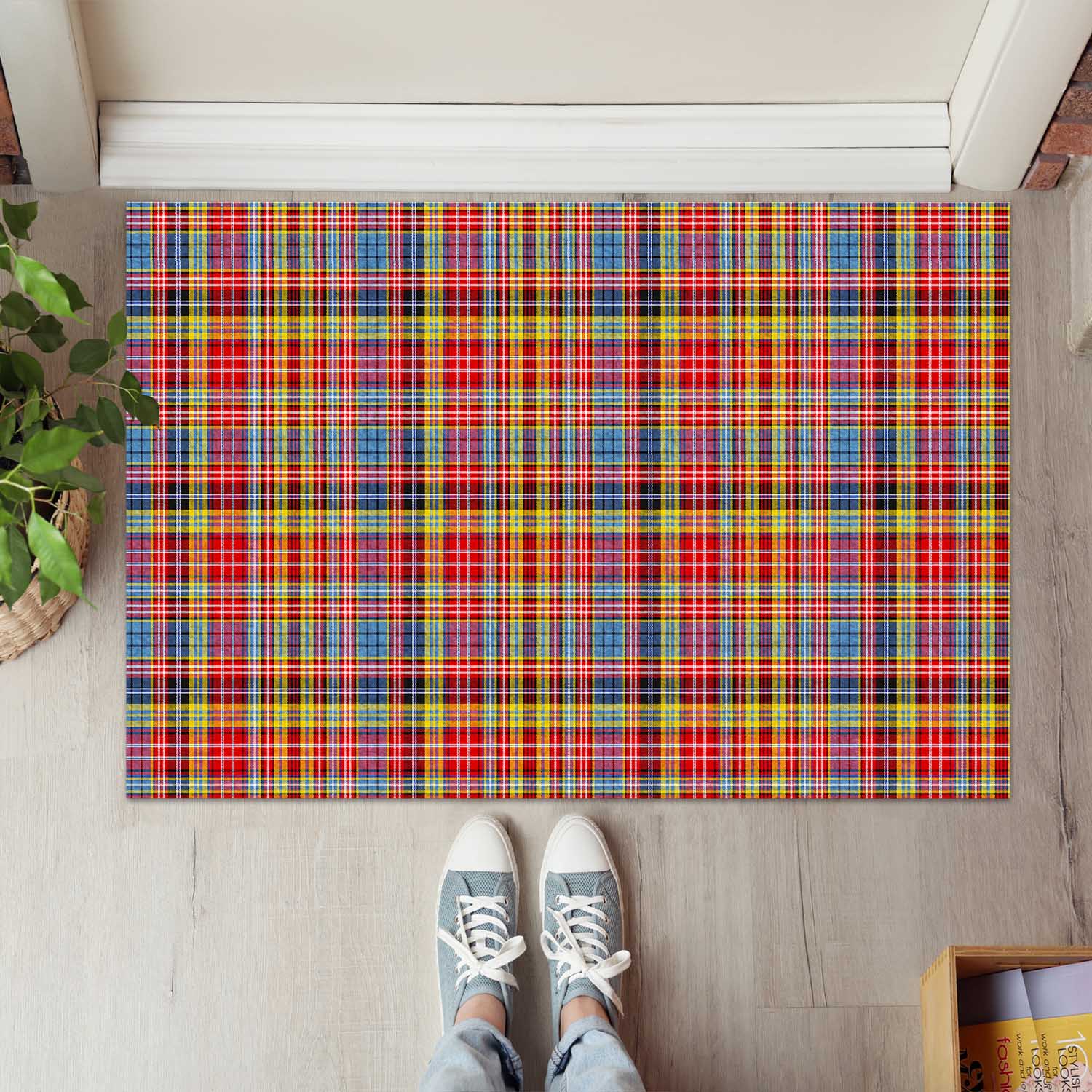 Drummond of Strathallan Modern Tartan Door Mat - Tartanvibesclothing