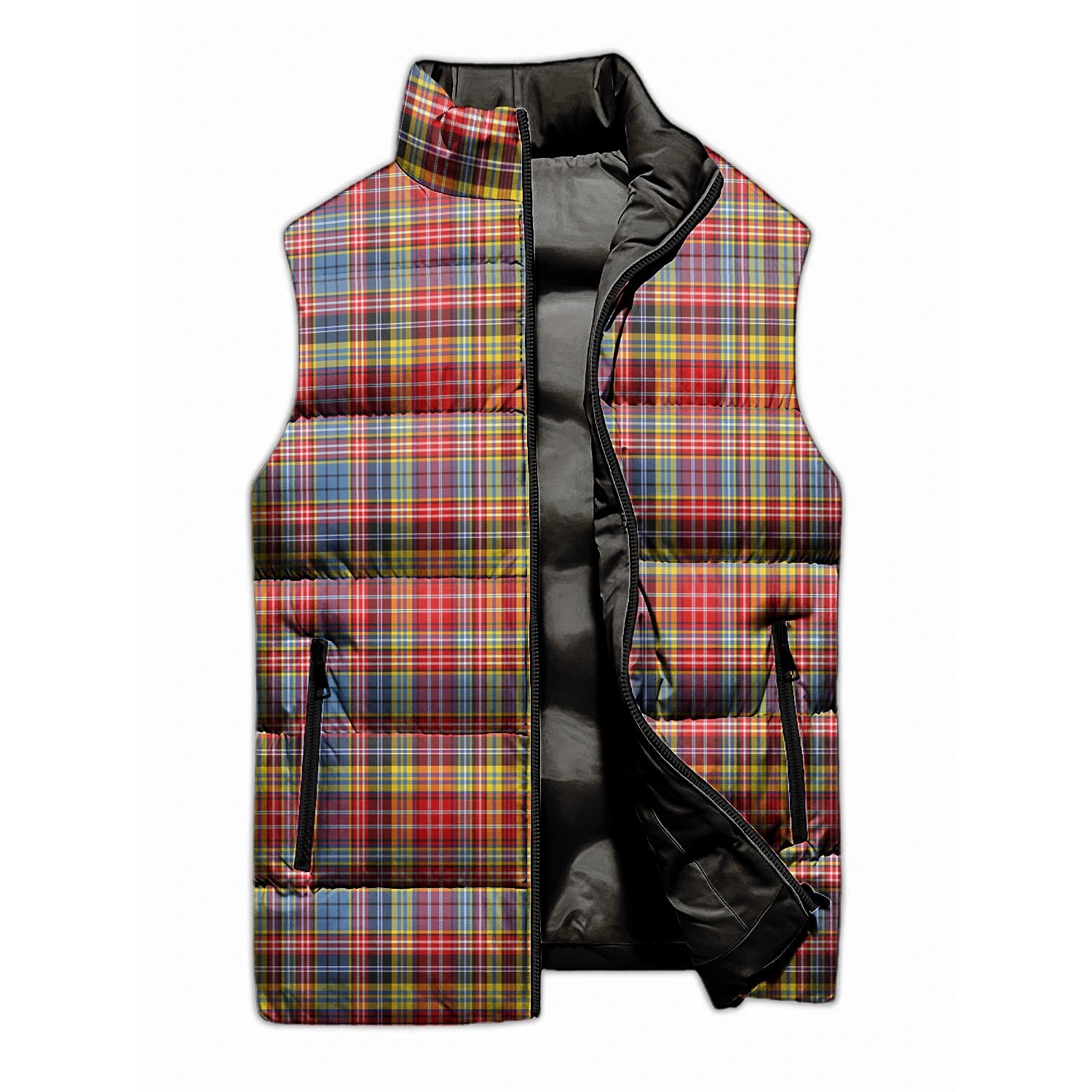 Drummond of Strathallan Modern Tartan Sleeveless Puffer Jacket - Tartanvibesclothing