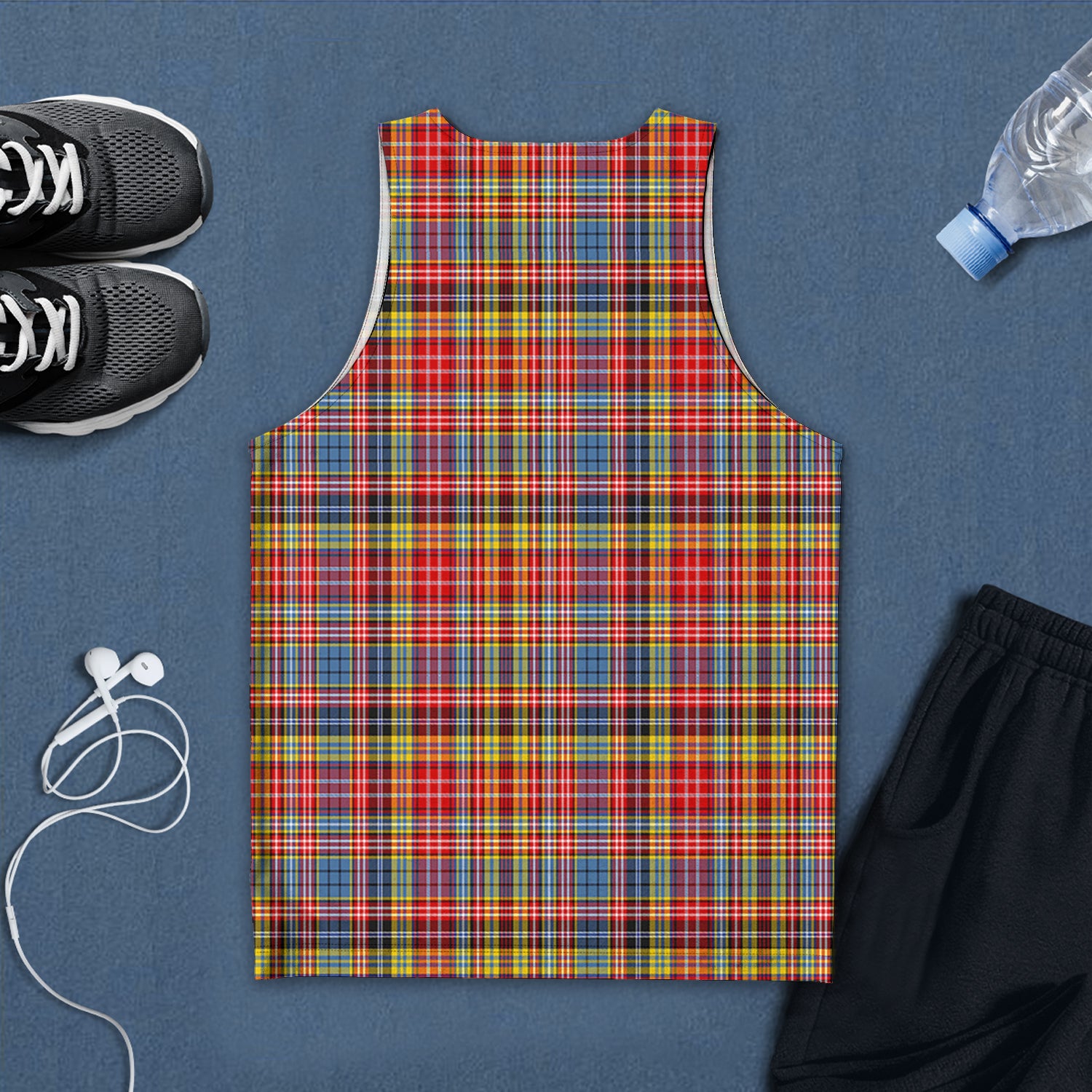 drummond-of-strathallan-modern-tartan-mens-tank-top-with-family-crest