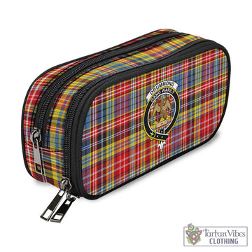 Drummond of Strathallan Modern Tartan Pen and Pencil Case with Family Crest