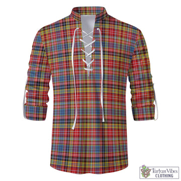 Drummond of Strathallan Modern Tartan Men's Scottish Traditional Jacobite Ghillie Kilt Shirt