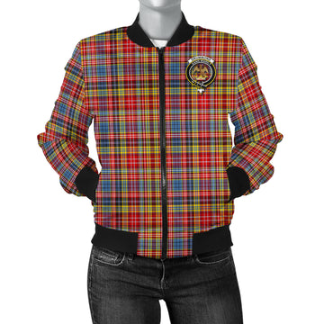 Drummond of Strathallan Modern Tartan Bomber Jacket with Family Crest