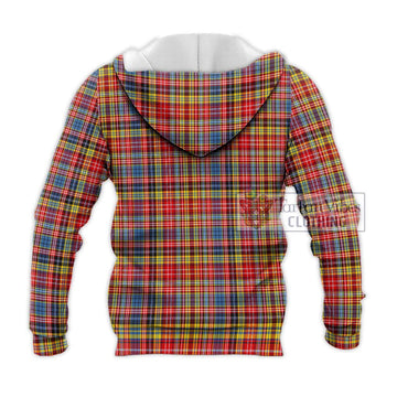 Drummond of Strathallan Modern Tartan Knitted Hoodie with Family Crest DNA In Me Style