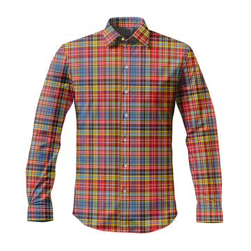 Drummond of Strathallan Modern Tartan Long Sleeve Button Up Shirt