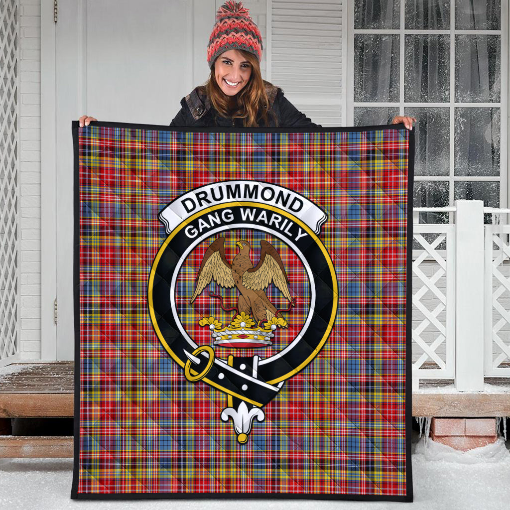 drummond-of-strathallan-modern-tartan-quilt-with-family-crest