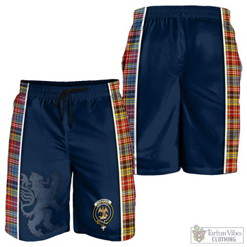 Drummond of Strathallan Modern Tartan Men's Shorts with Family Crest and Lion Rampant Vibes Sport Style