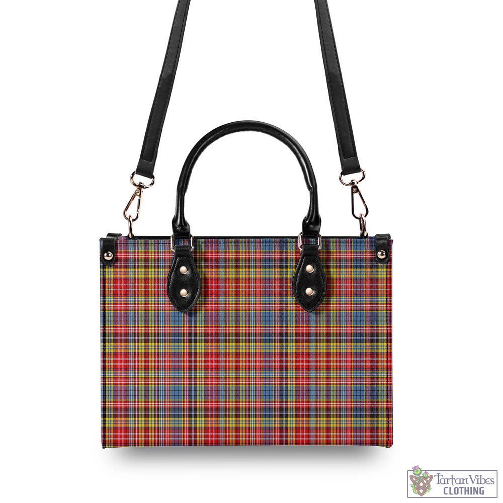 Tartan Vibes Clothing Drummond of Strathallan Modern Tartan Luxury Leather Handbags