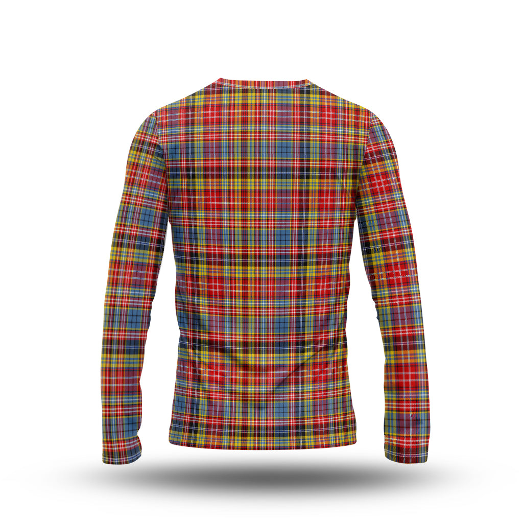 drummond-of-strathallan-modern-tartan-long-sleeve-t-shirt-with-family-crest