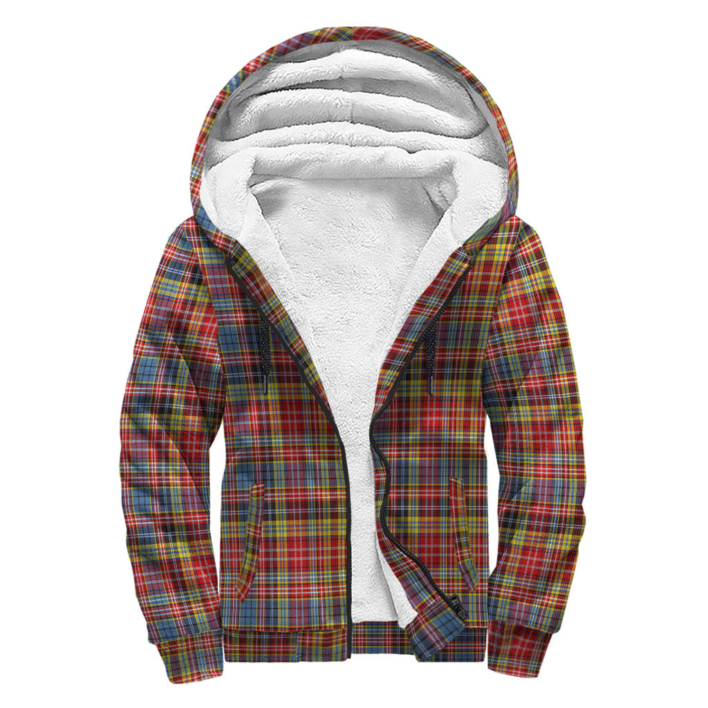 drummond-of-strathallan-modern-tartan-sherpa-hoodie-with-family-crest