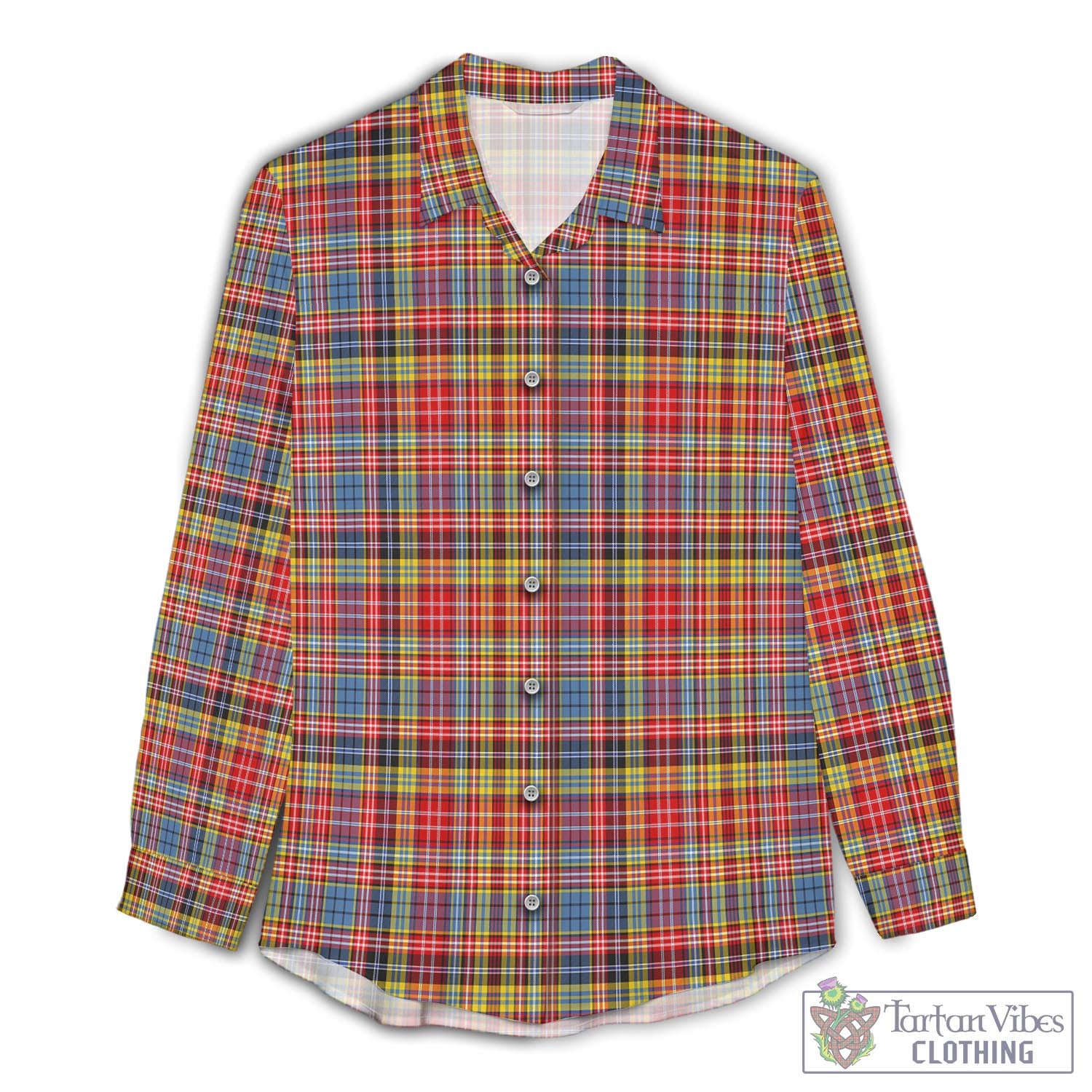 Drummond of Strathallan Modern Tartan Womens Casual Shirt