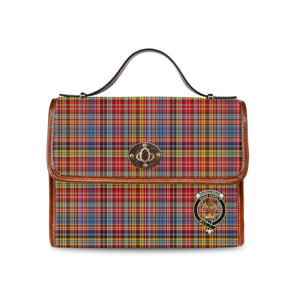 drummond-of-strathallan-modern-tartan-leather-strap-waterproof-canvas-bag-with-family-crest