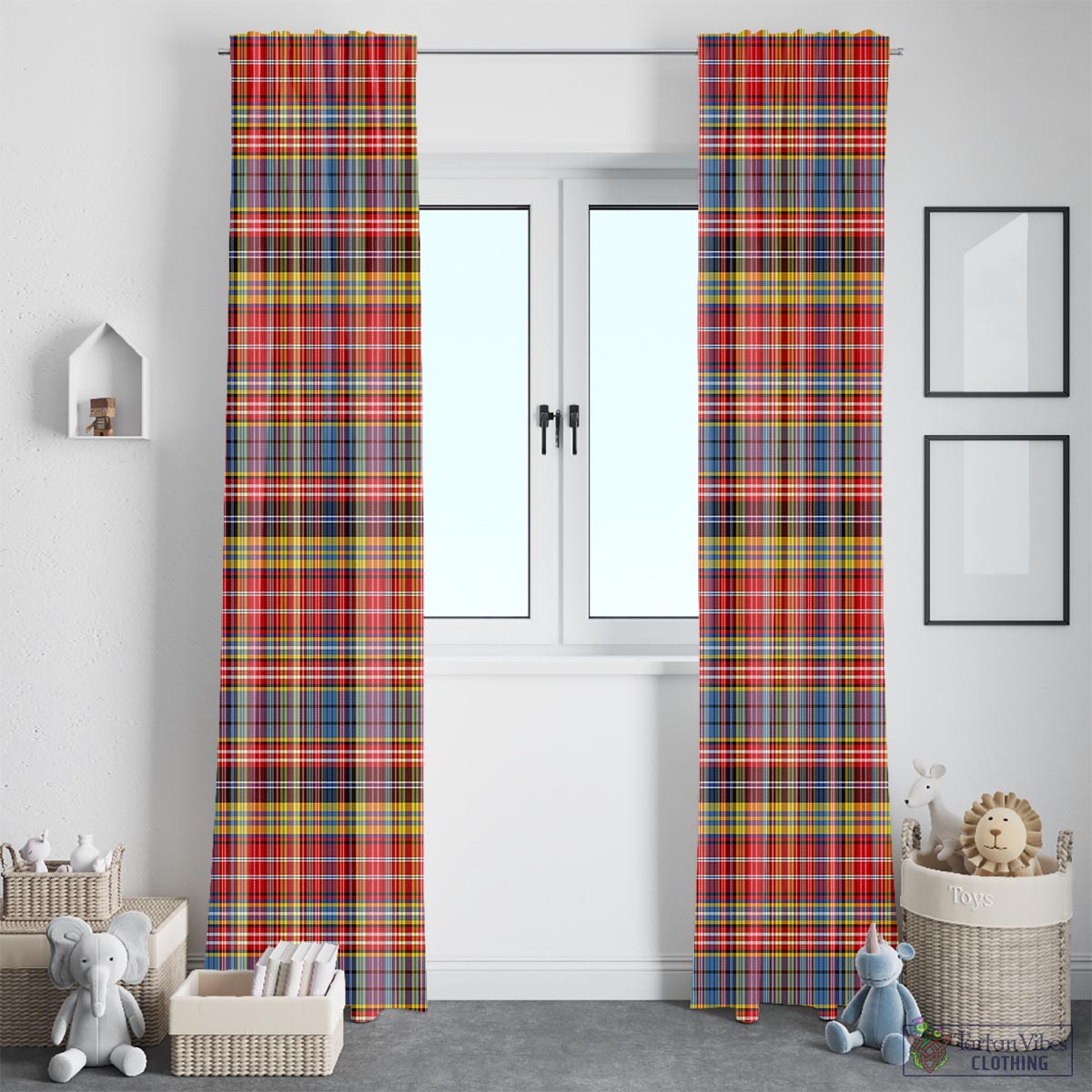 Drummond of Strathallan Modern Tartan Window Curtain