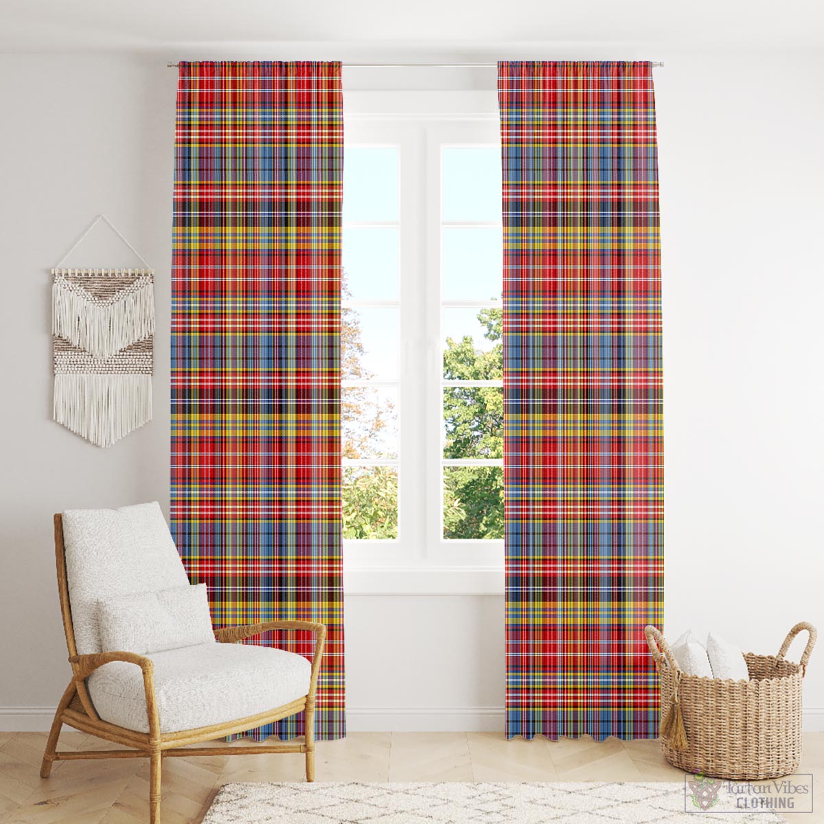 Drummond of Strathallan Modern Tartan Window Curtain