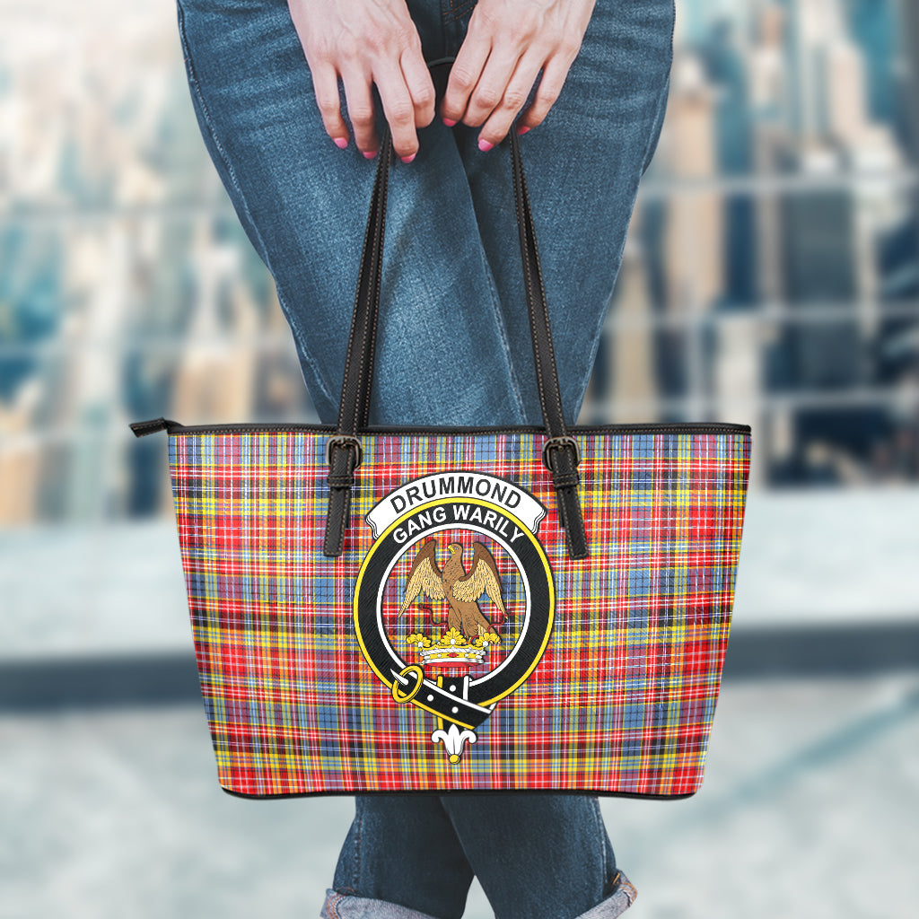 drummond-of-strathallan-modern-tartan-leather-tote-bag-with-family-crest