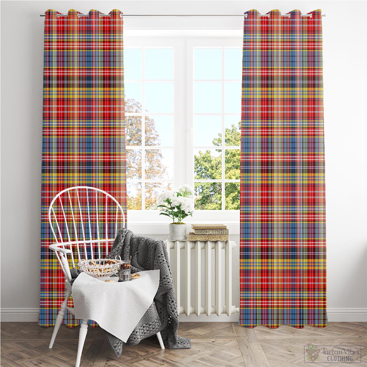 Drummond of Strathallan Modern Tartan Window Curtain