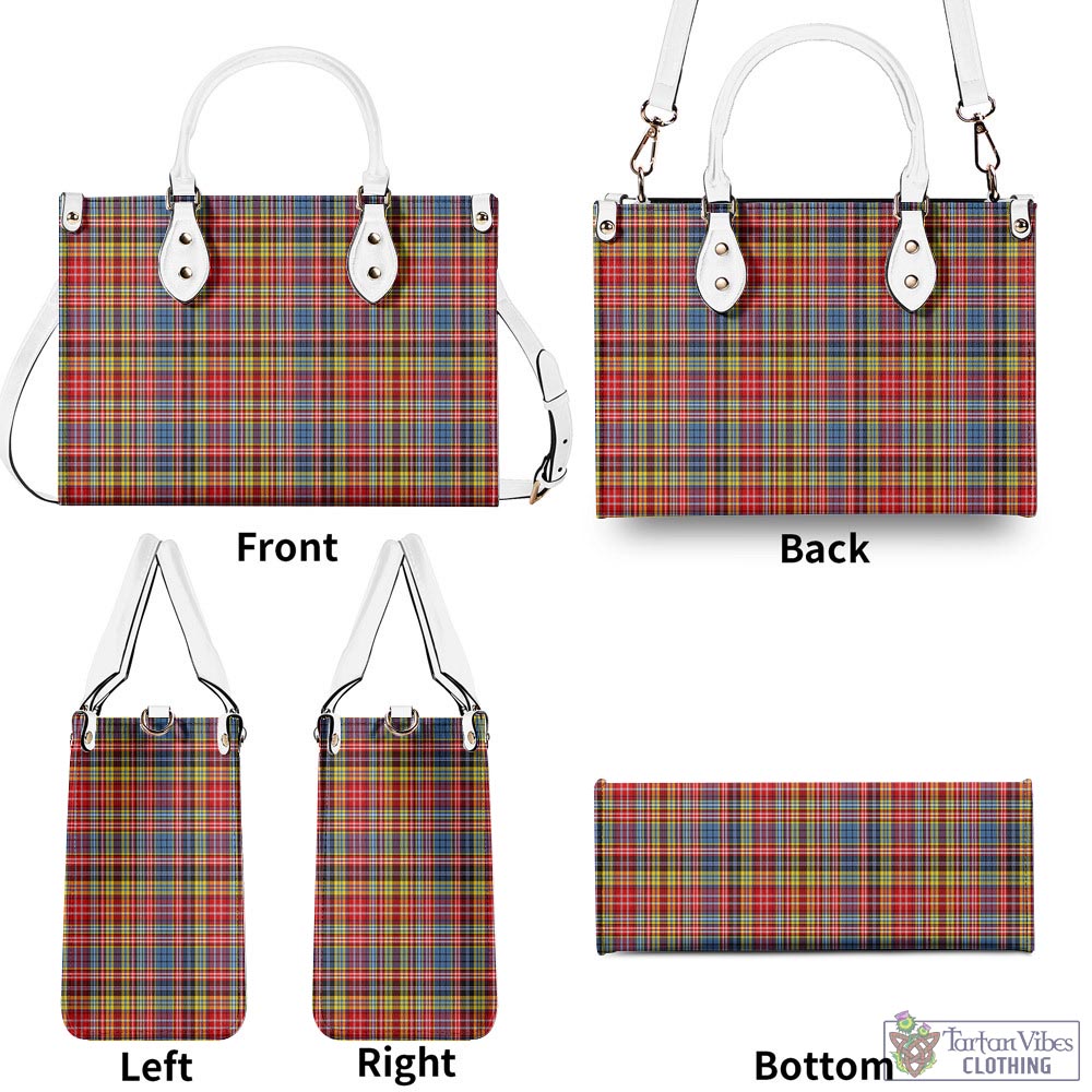 Tartan Vibes Clothing Drummond of Strathallan Modern Tartan Luxury Leather Handbags