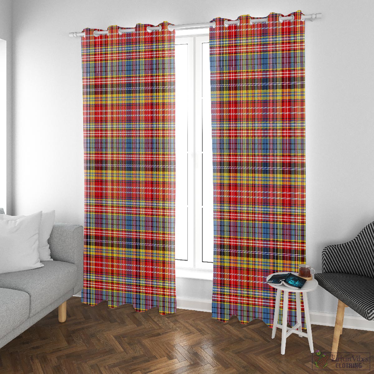 Drummond of Strathallan Modern Tartan Window Curtain