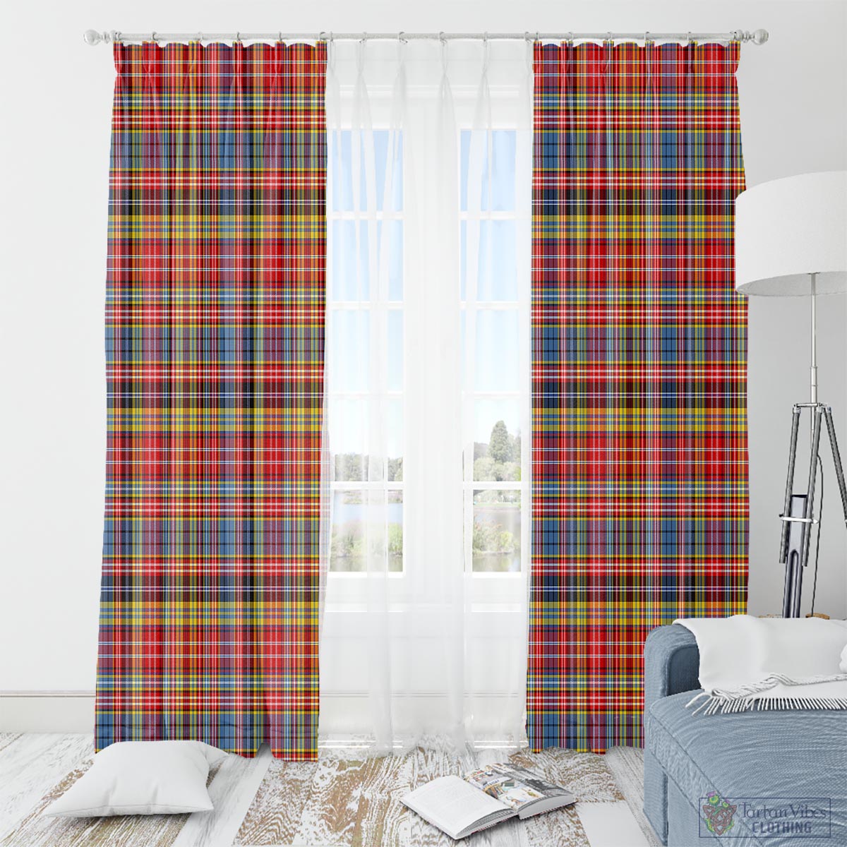 Drummond of Strathallan Modern Tartan Window Curtain