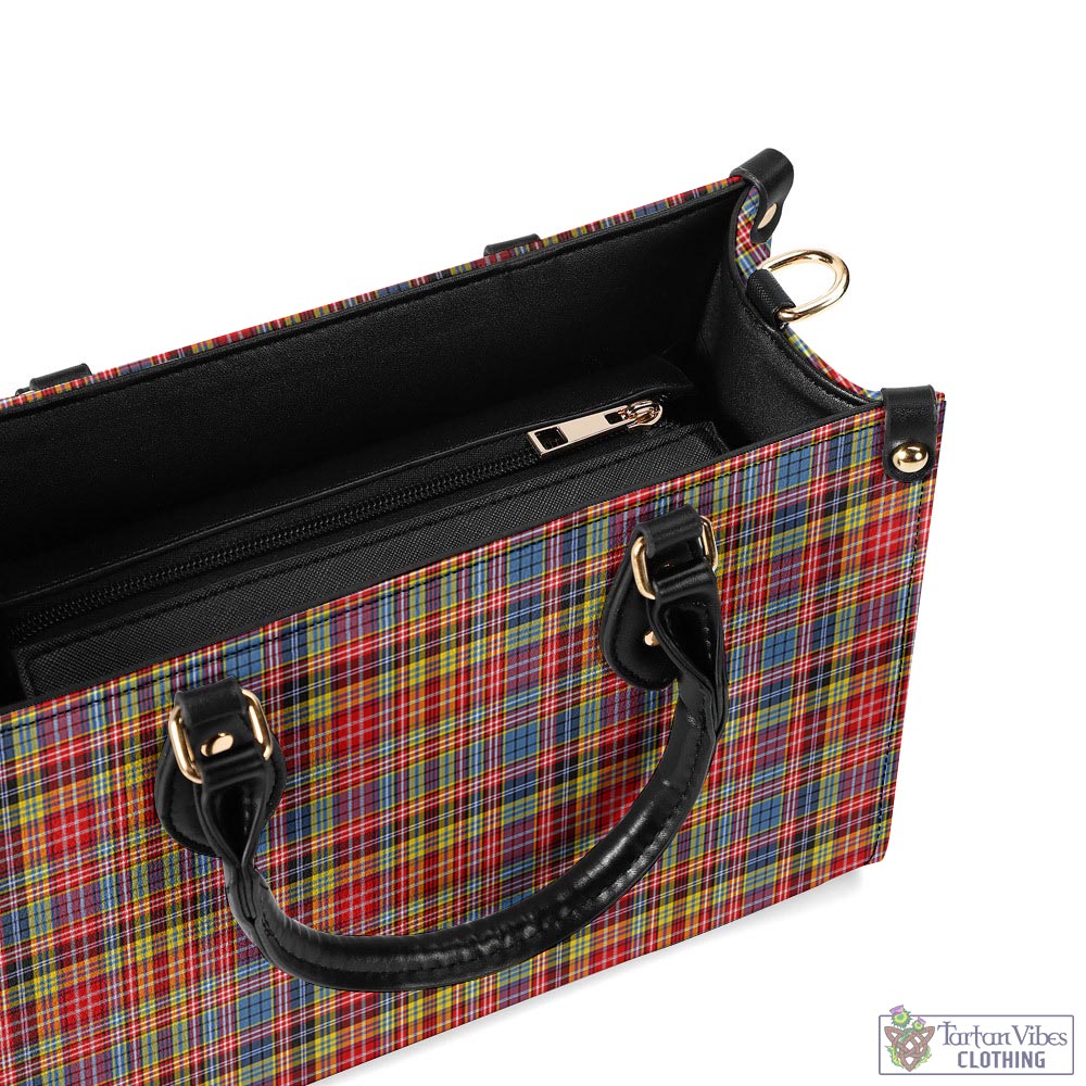 Tartan Vibes Clothing Drummond of Strathallan Modern Tartan Luxury Leather Handbags