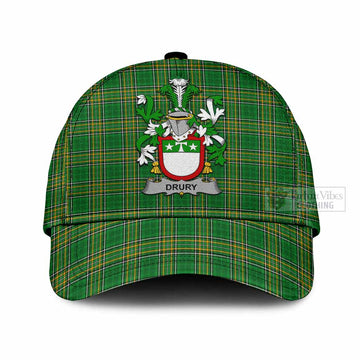 Drury Irish Clan Tartan Classic Cap with Coat of Arms