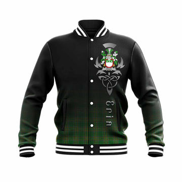 Drury Irish Clan Baseball Jacket with Coat of Arms Erin Go Bragh Celtic Inspired Unisex - Tartan Vibes Clothing