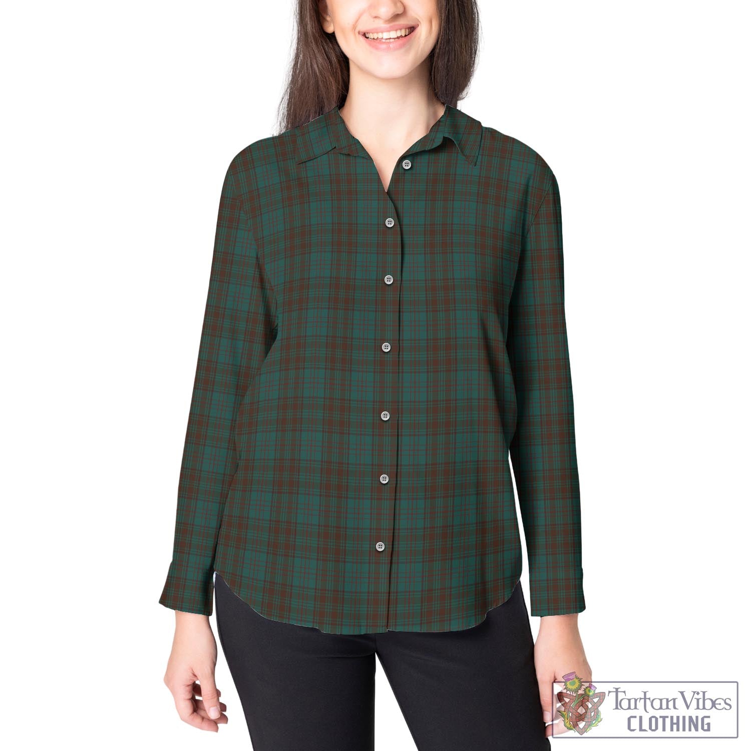 Dublin County Ireland Tartan Womens Casual Shirt