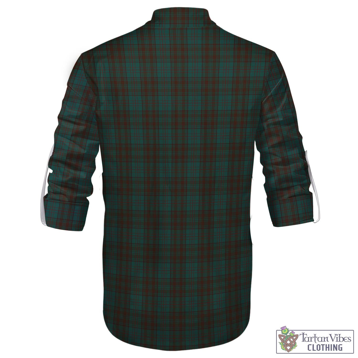 Tartan Vibes Clothing Dublin County Ireland Tartan Men's Scottish Traditional Jacobite Ghillie Kilt Shirt