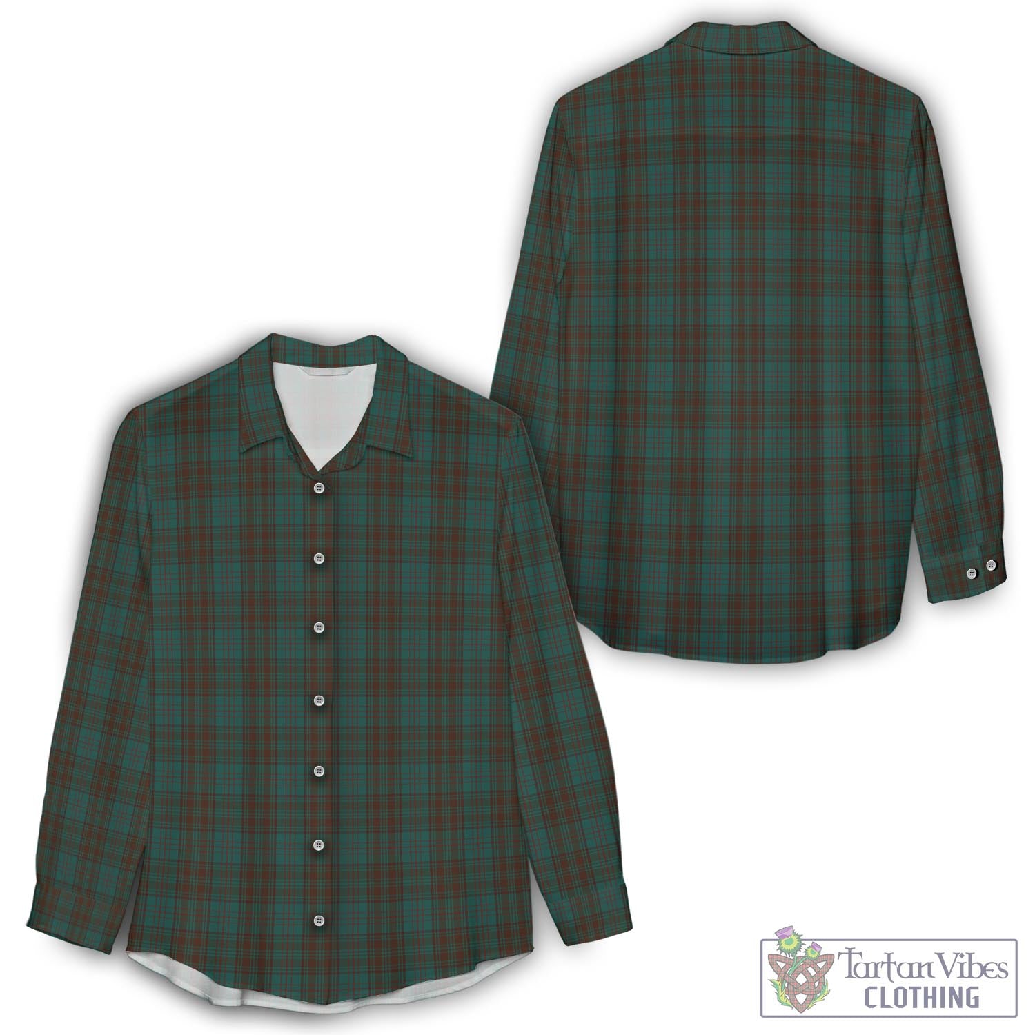 Dublin County Ireland Tartan Womens Casual Shirt