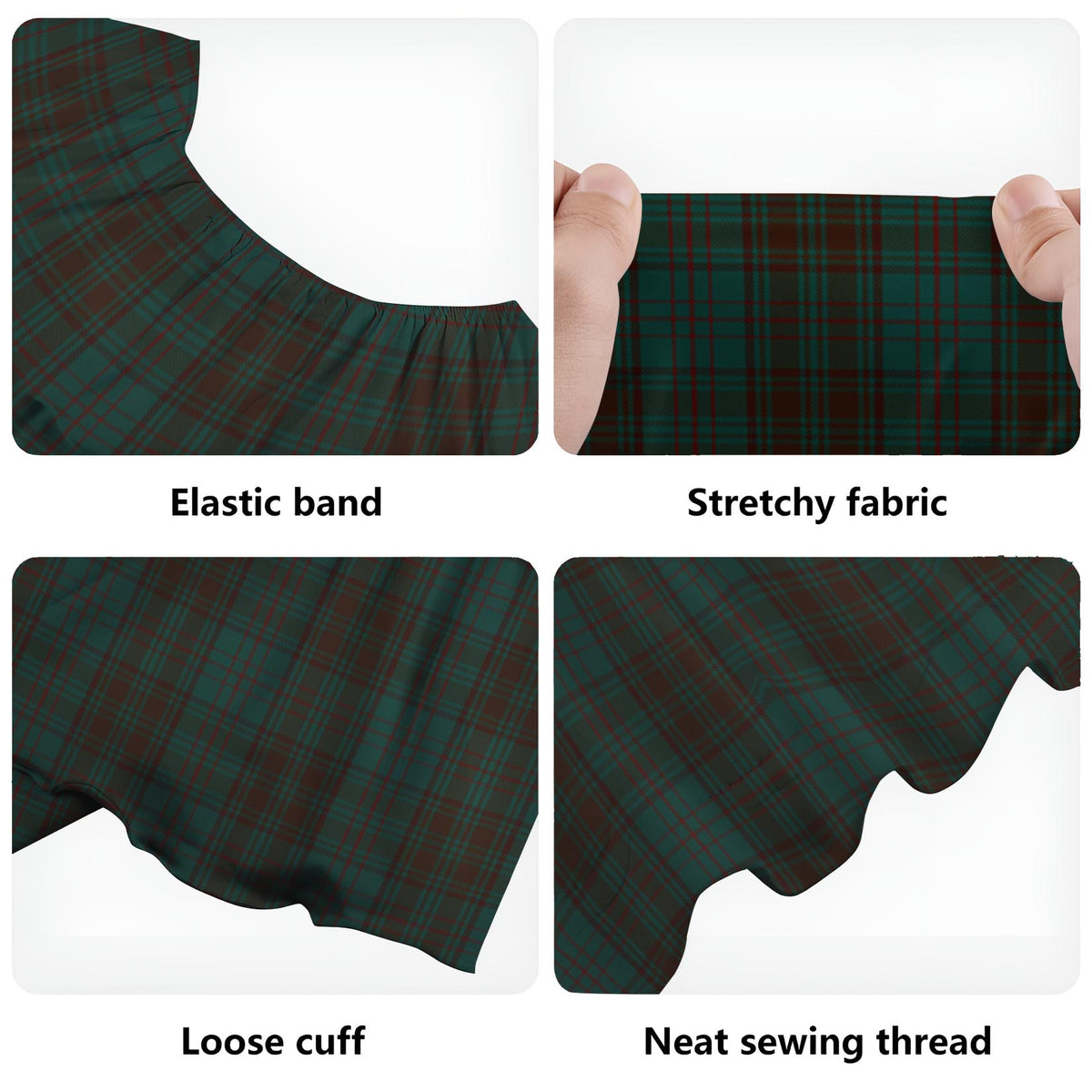 Dublin County Ireland Tartan Off Shoulder Long Dress - Tartan Vibes Clothing
