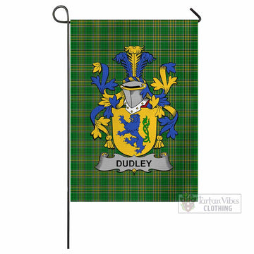 Dudley Irish Clan Tartan Flag with Coat of Arms