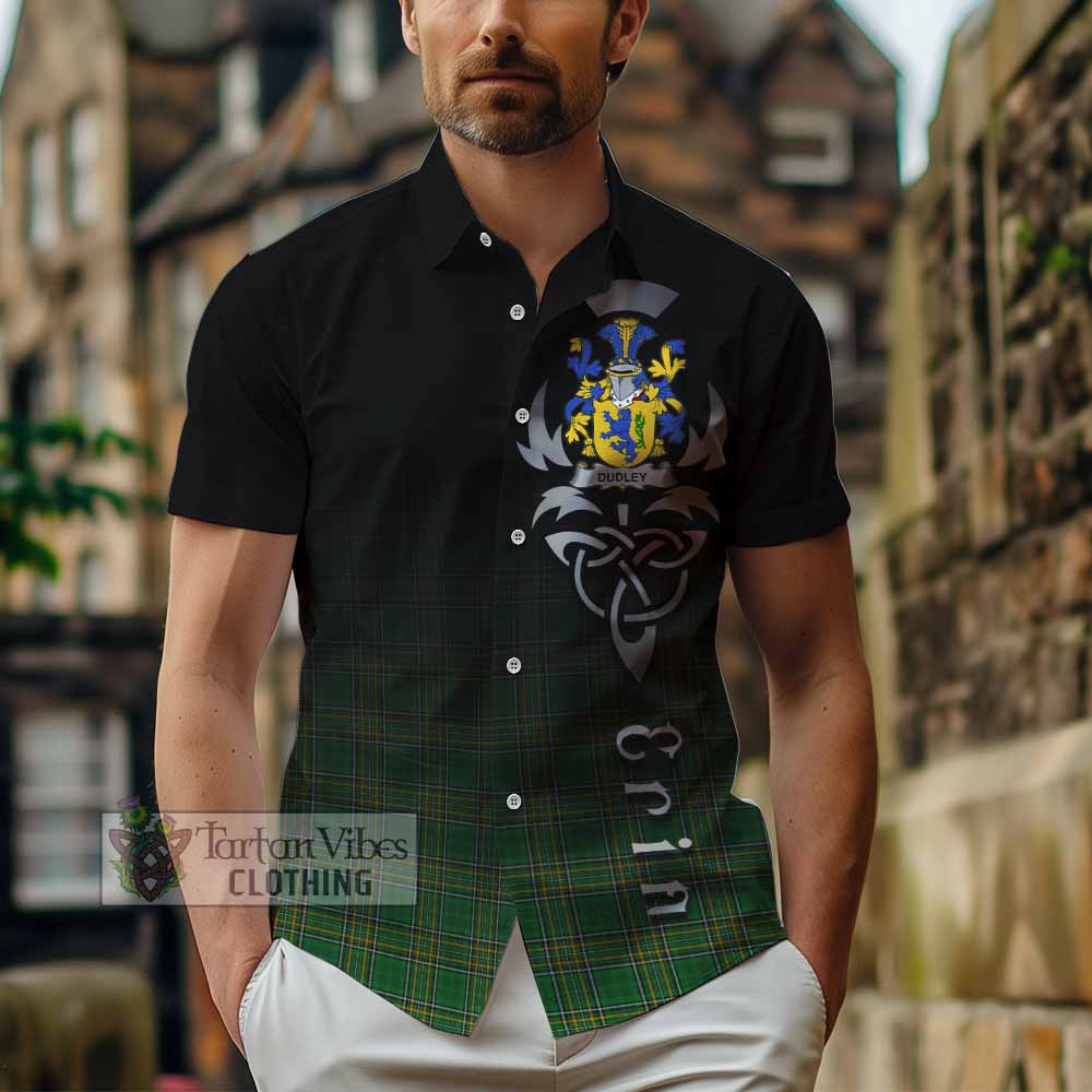 Dudley Irish Clan Hawaiian Shirt with Coat of Arms Erin Go Bragh Celtic Inspired - Tartan Vibes Clothing