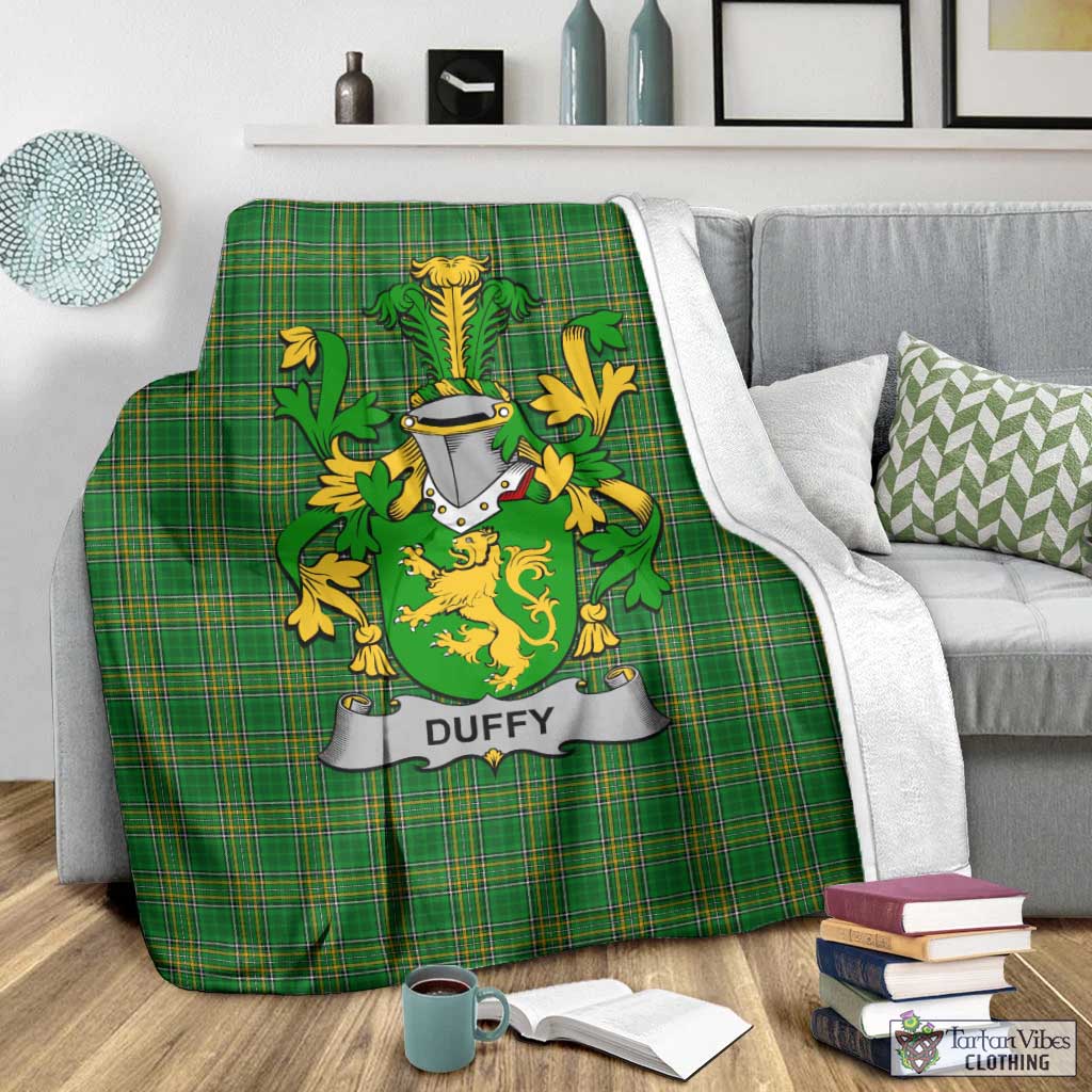Duffy Irish Clan Tartan Blanket with Coat of Arms - Tartan Vibes Clothing