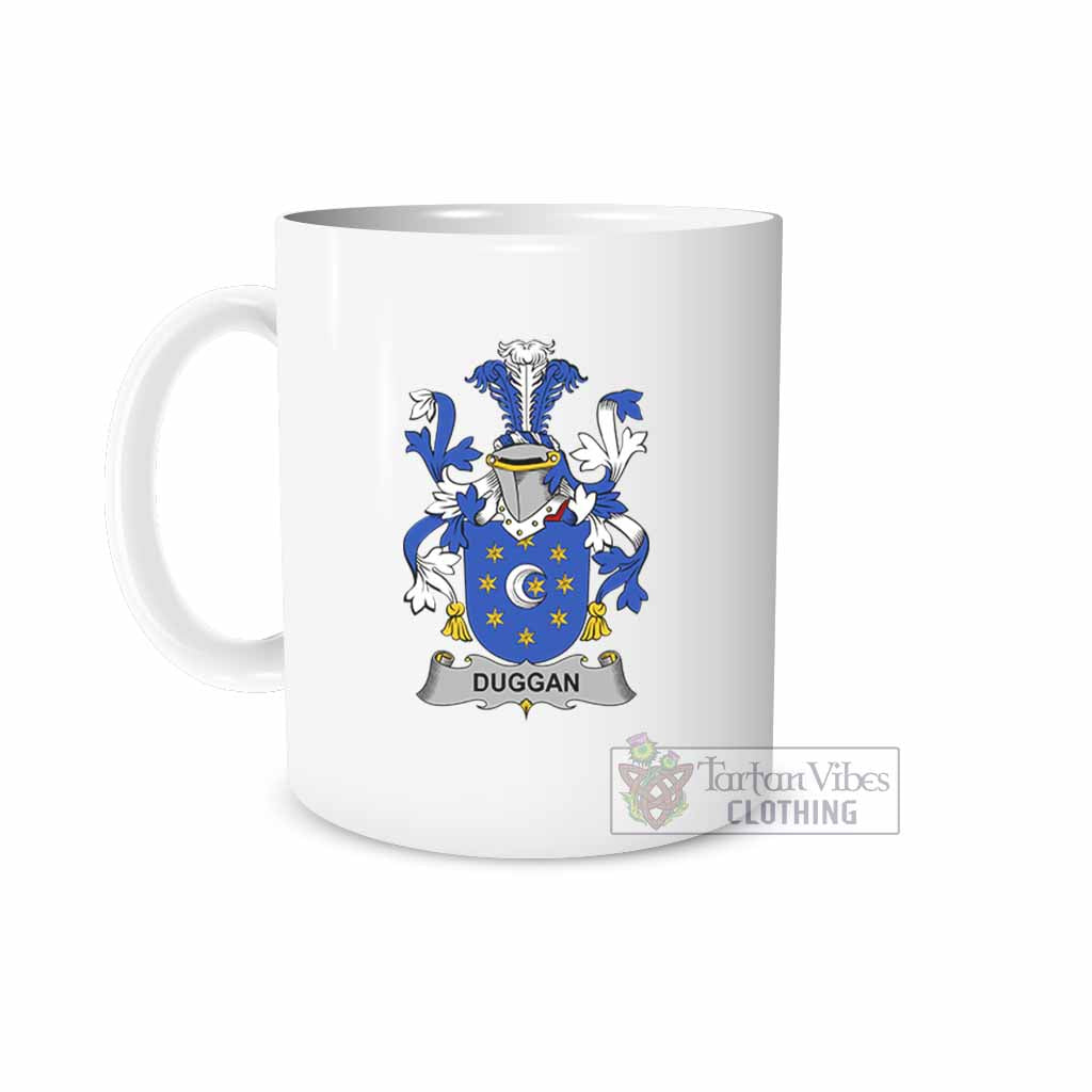 Duggan Irish Clan Coat of Arms Ceramic Mug White - 2D-tartanvibesclothing
