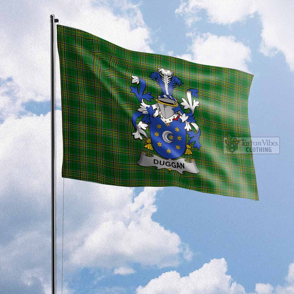 Tartan Vibes Clothing Duggan Irish Clan Flag with Coat of Arms