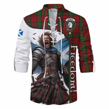 Dunbar Crest Tartan Ghillie Kilt Shirt Inspired by the Freedom of Scottish Warrior