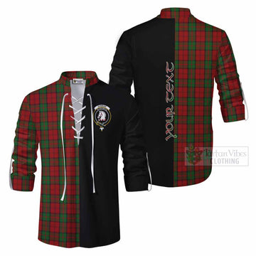 Dunbar Tartan Ghillie Kilt Shirt with Family Crest and Half Of Me Style